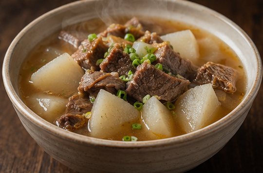 白萝卜炖牛腩